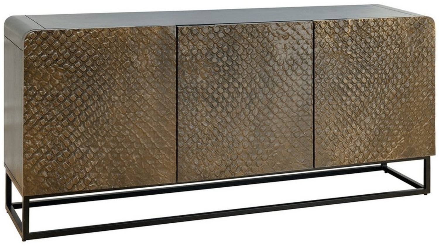 riess-ambiente Sideboard SNAKE 160cm braun / schwarz (Einzelartikel, 1 St), Massivholz · Metall · Kommode · 3D Schnitzereien · Wohnzimmer Bild 1