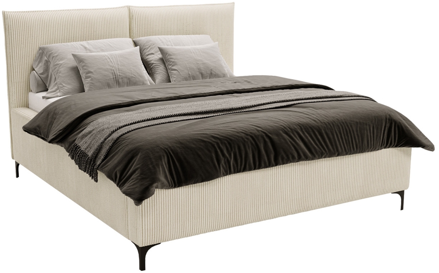 Polsterbett Leon Cord (Farbe: Poso 100, Größe: 200x200 cm) Bild 1