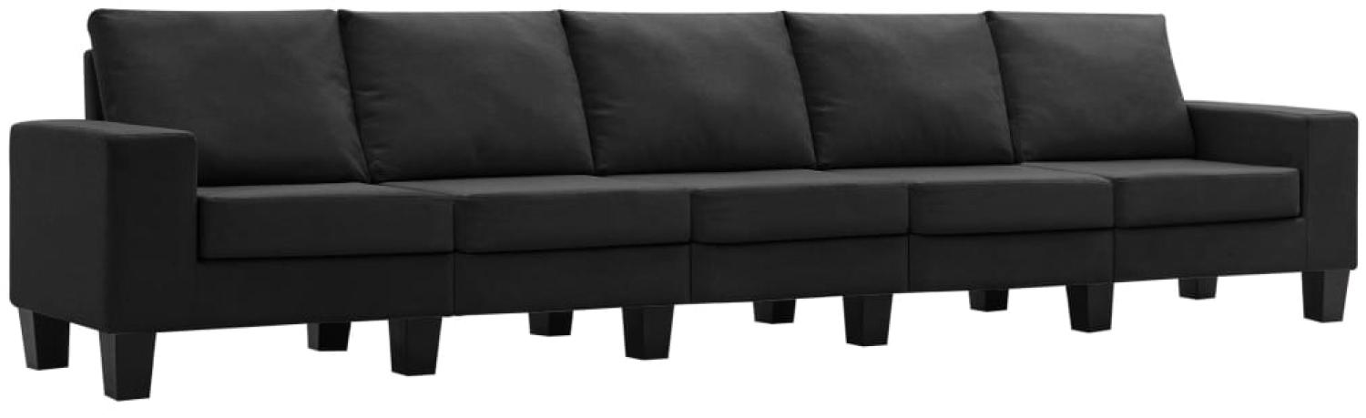 vidaXL 5-Sitzer-Sofa Schwarz Stoff [287146] Bild 1