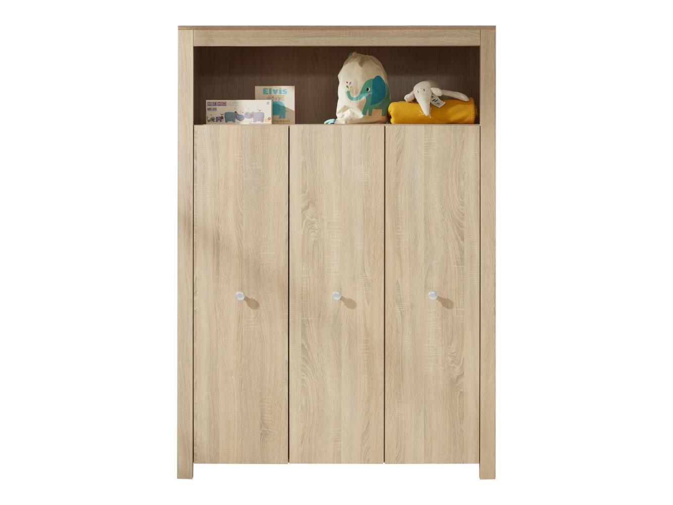 Trendteam 'Olivia' 3-trg. Kleiderschrank, eiche/sägerau, mit 2 Kleiderstangen und 6 Ablagefächern Bild 1