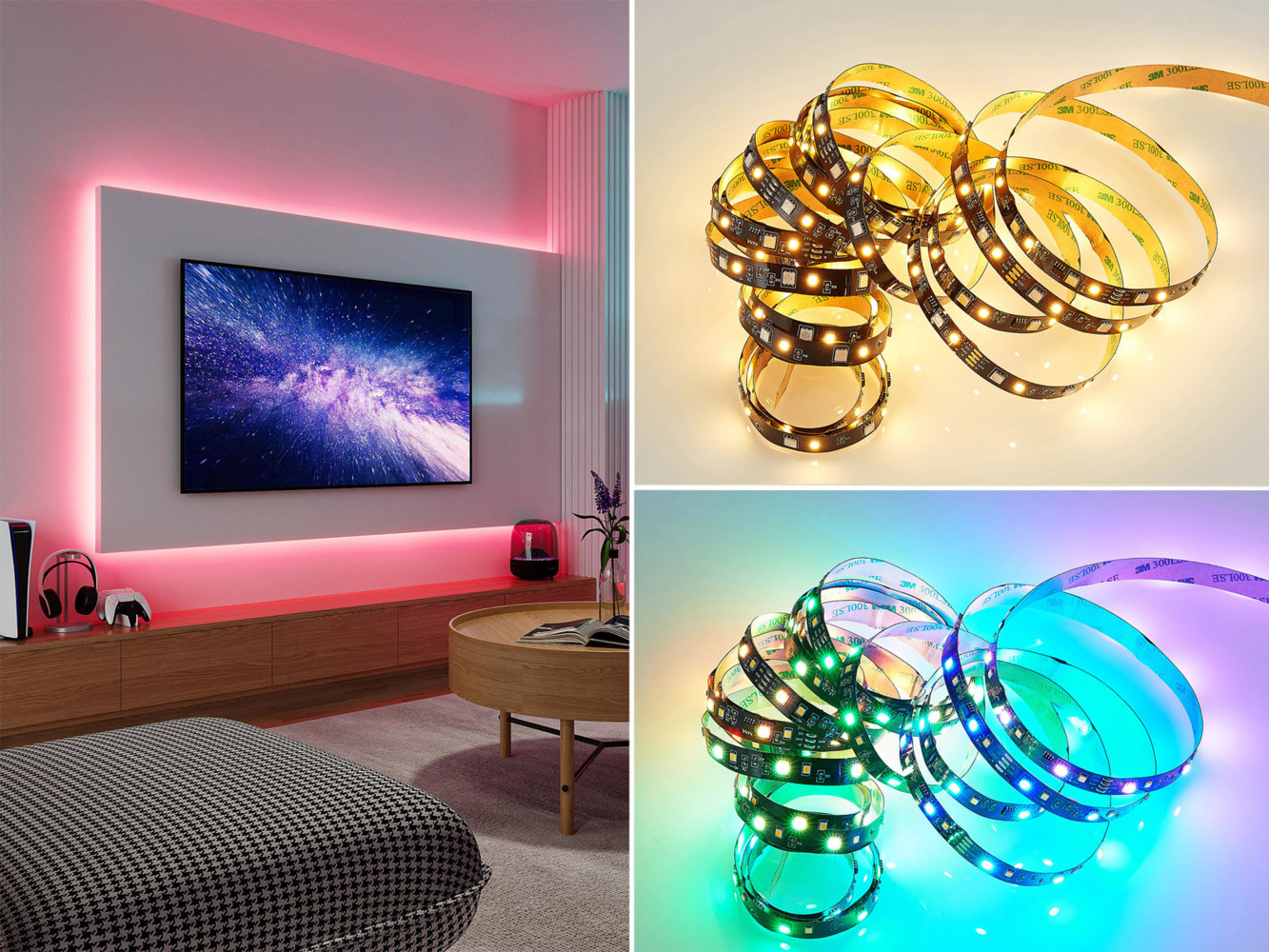 LED Streifen RACER mit Fernbedienung, RGB & Sound Control Funktion - 5 Meter Bild 1