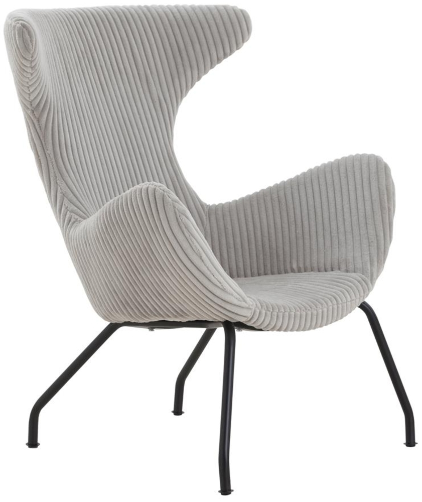 SalesFever Relaxsessel Sessel mit Texturstoff in Grau Bild 1