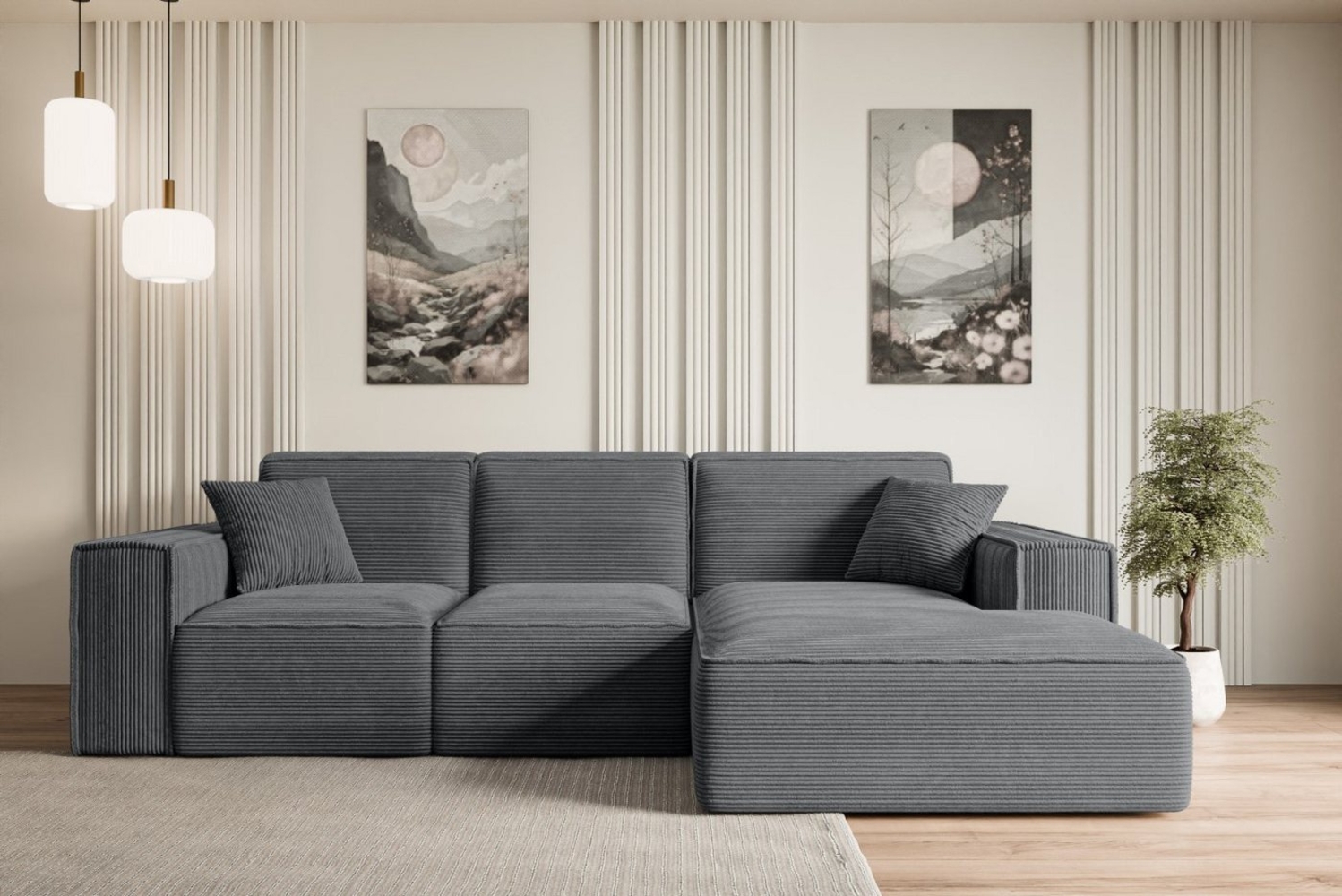 ALTDECOR Ecksofa SERRA-L, Sofa Praktische Bequeme Funktionsecke Couch L-Form Eckcouch, Corner Sofa U-Form Vielseitige Sofa Wohnlandschaft Wohnzimmer Bild 1