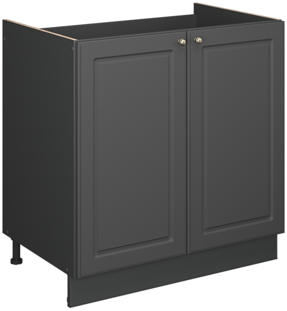 Spülenunterschrank Fame-Line Anthrazit-Gold Landhaus 80 cm , AP Eiche Vicco Bild 1