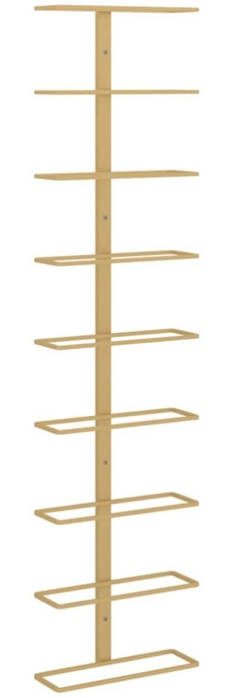 vidaXL Wand-Weinregal für 9 Flaschen Golden Eisen 340901 Bild 1