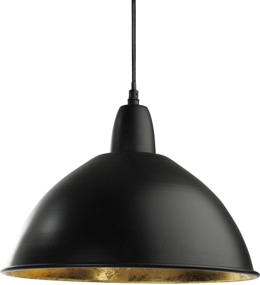 Hochwertige Pendelleuchte aus Metall schwarz gold PR Home Classic 47cm E27 dimmbar Bild 1