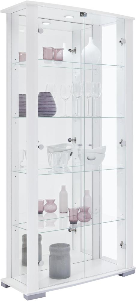 Glasvitrine >STELLA< in Weiß - 86x178x38cm (BxHxT) Bild 1