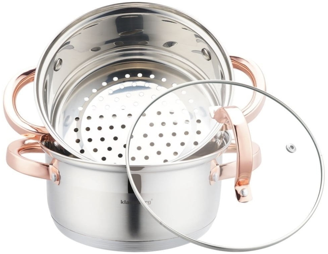 Klausberg Klausberg Dampftopf 18cm 3 Elemente KB7725 Bild 1