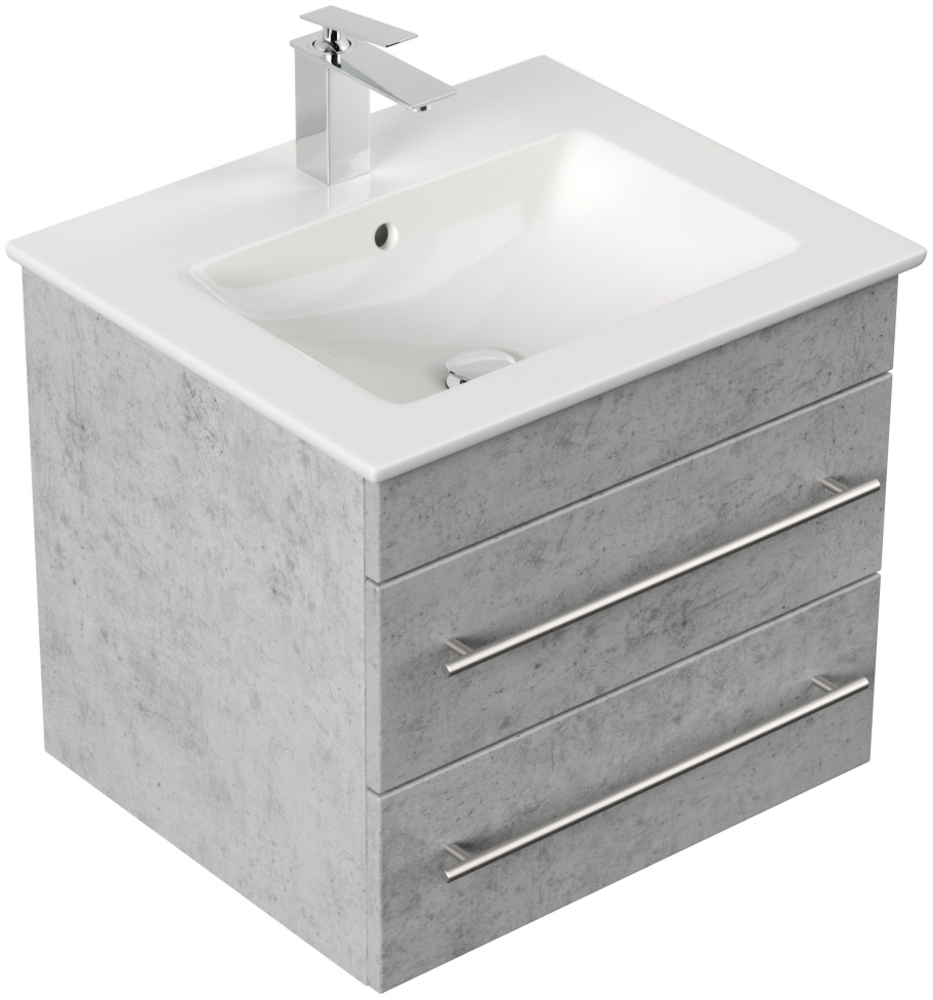 Badmöbel mit Villeroy & Boch Venticello Waschbecken 60 cm SoftClose beton : Beton Bild 1