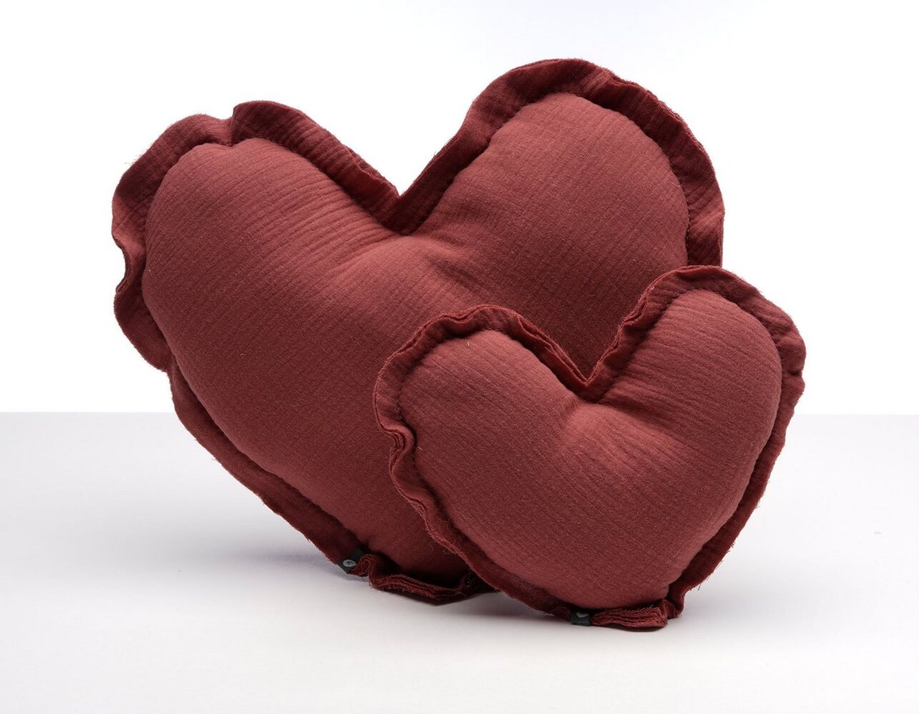 von Herzen Babykissen Musselinkissen Herz aus 100% Baumwolle, Dekokissen Kuschelkissen Bild 1