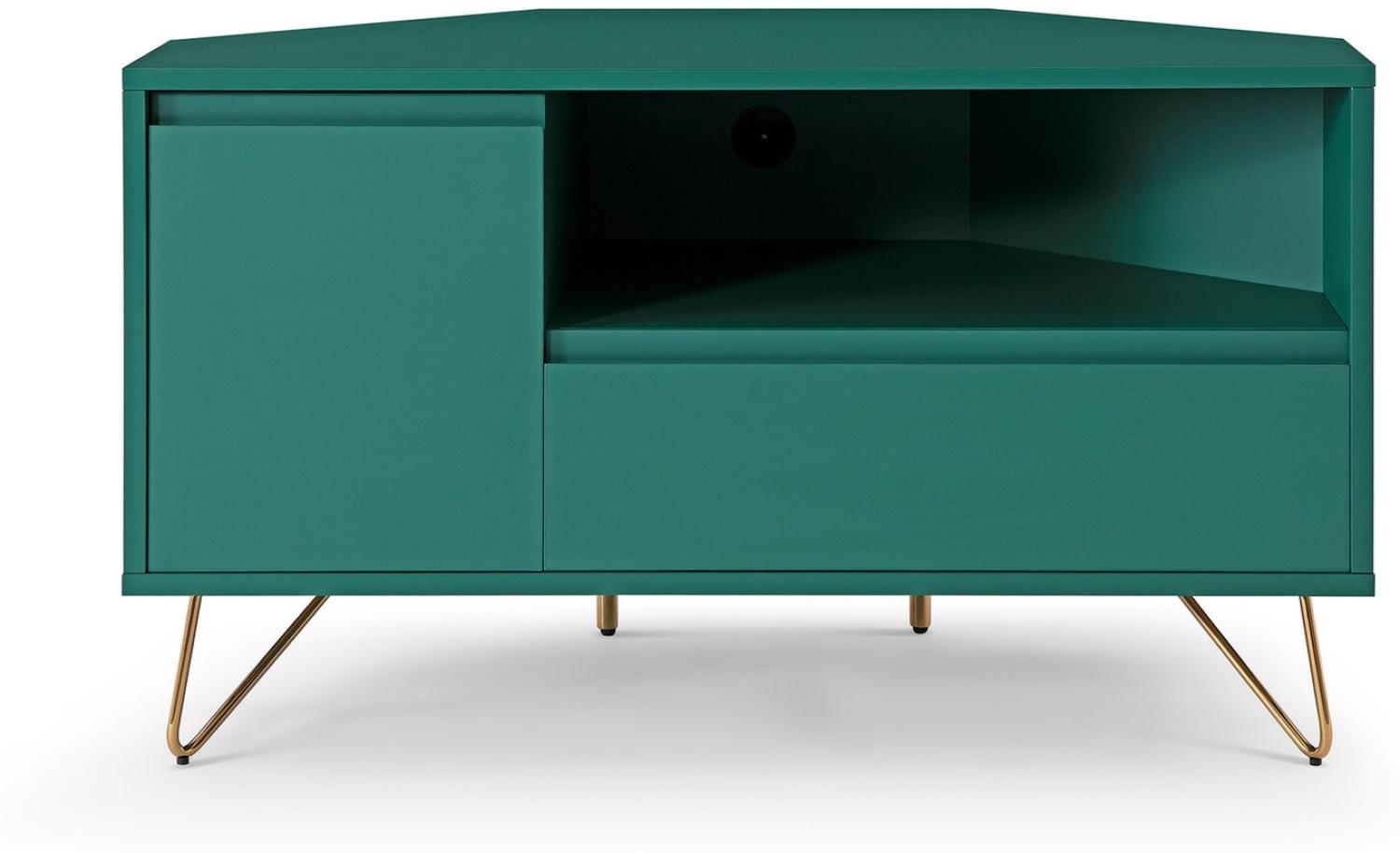 TV-Board Lowboard mit Schublade Klapptisch und Offenes Fach Grün Bild 1