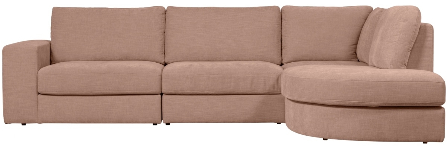 Ecksofa Family aus Webstoff Rechts, Rosa Bild 1