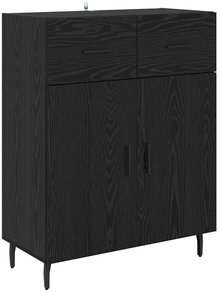 vidaXL Sideboard Schwarz Eichen-Optik 69,5 x 34 x 90 cm Holzwerkstoff 882301 Bild 1