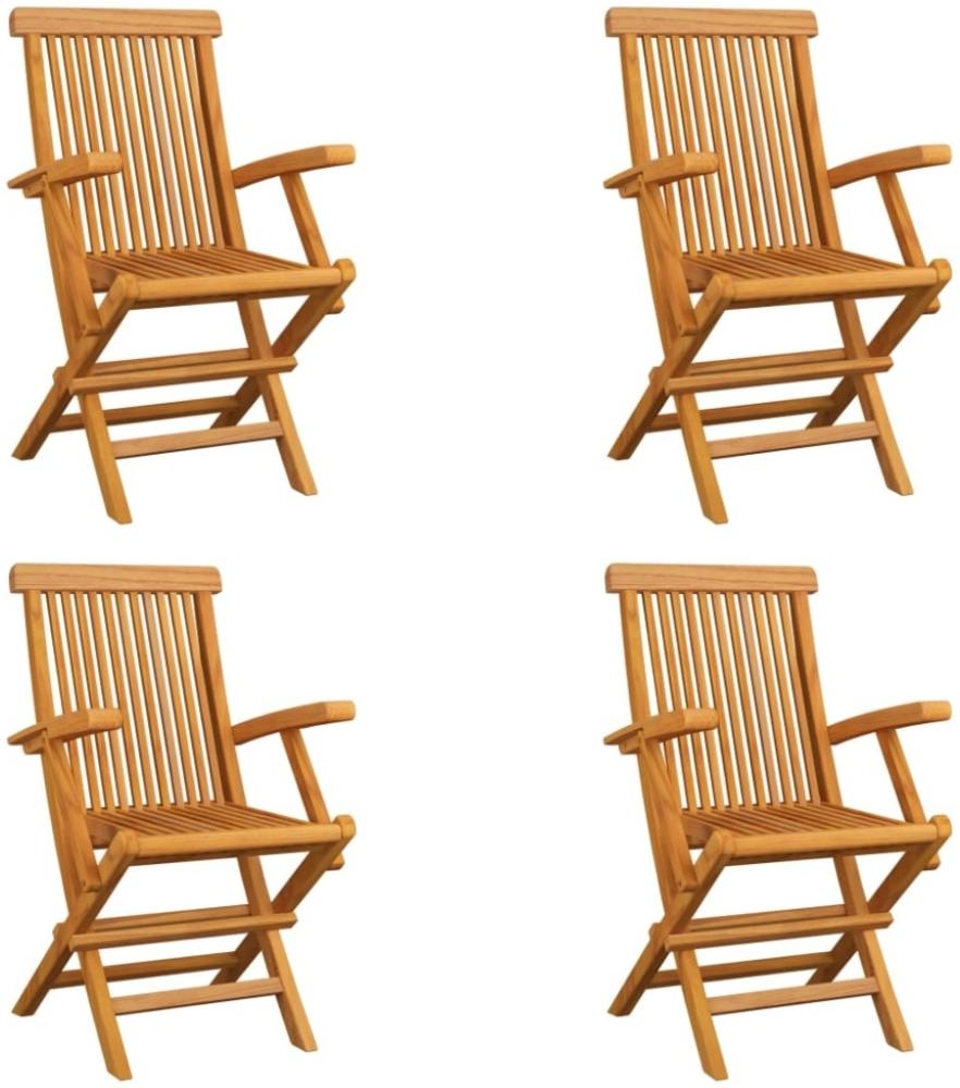 vidaXL Klappbare Gartenstühle 4 Stk. Massivholz Teak 3065528 Bild 1