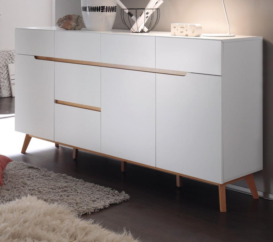 Cervo Sideboard III - Weiß matt Asteiche Bild 1