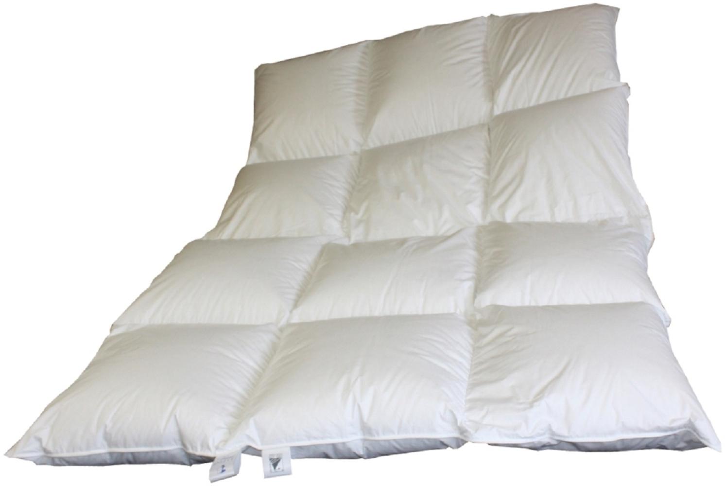 White Sibiria Winterdecke Winterbett Daunendecke Daunenbett 3x4 155x220 cm warm Bild 1