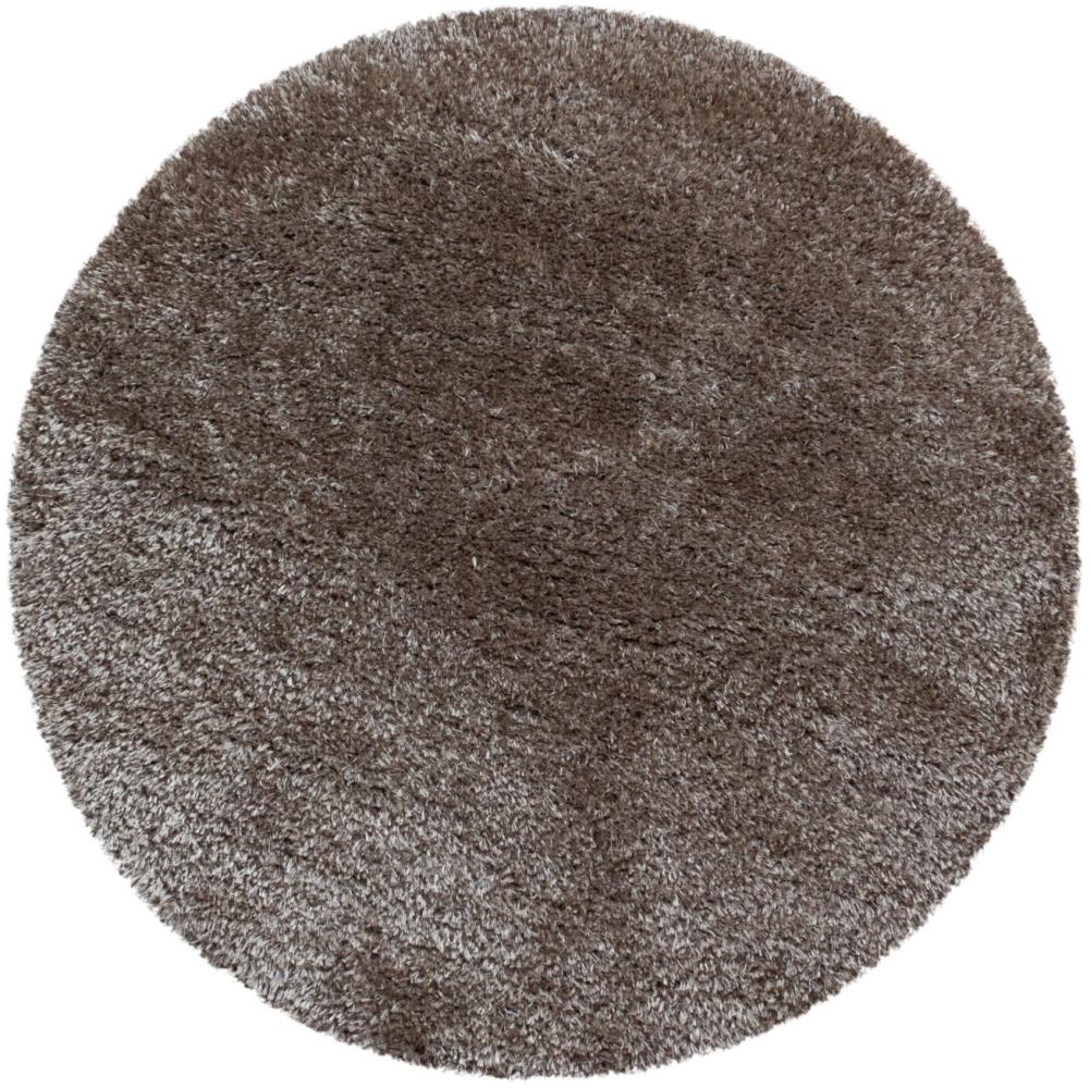 Runder Teppich BRILLIANT TAUPE 200 X 200cm Bild 1