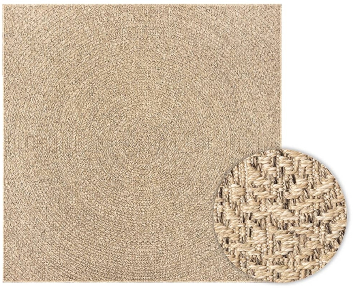 vidaXL Teppich ZIZUR 240x240 cm Jute-Optik Indoor und Outdoor 4006164 Bild 1