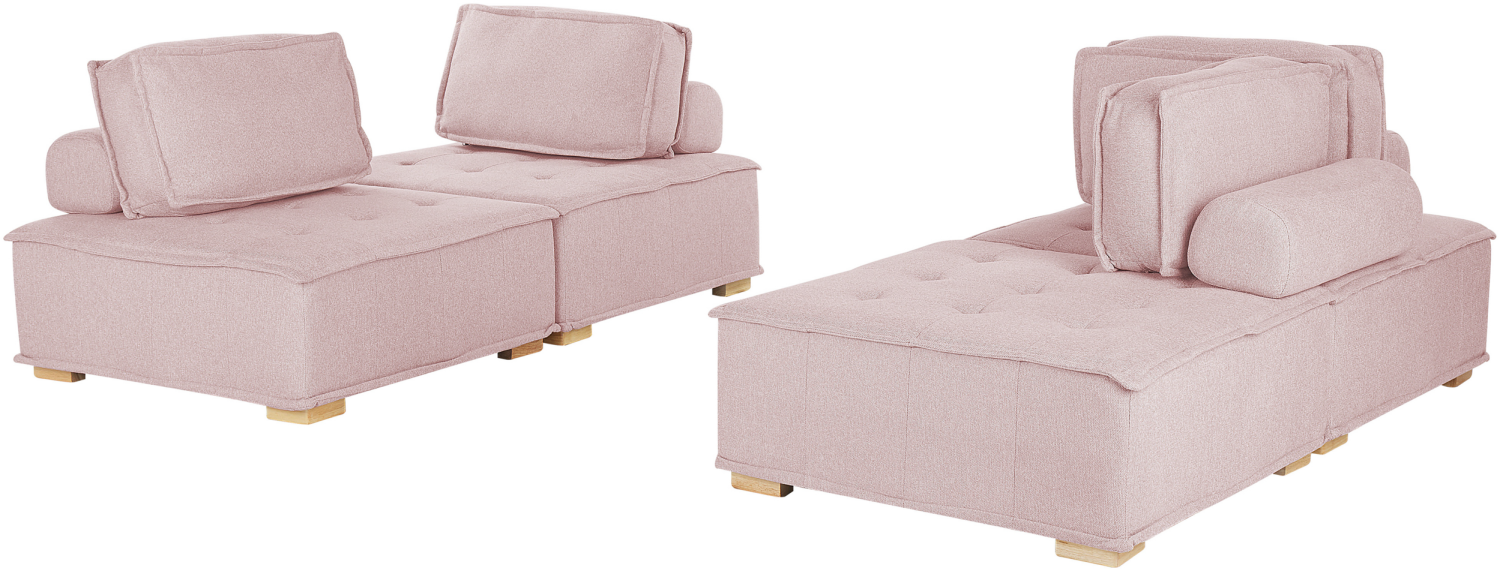 Sofa Set Polsterbezug rosa 4-Sitzer TIBRO Bild 1