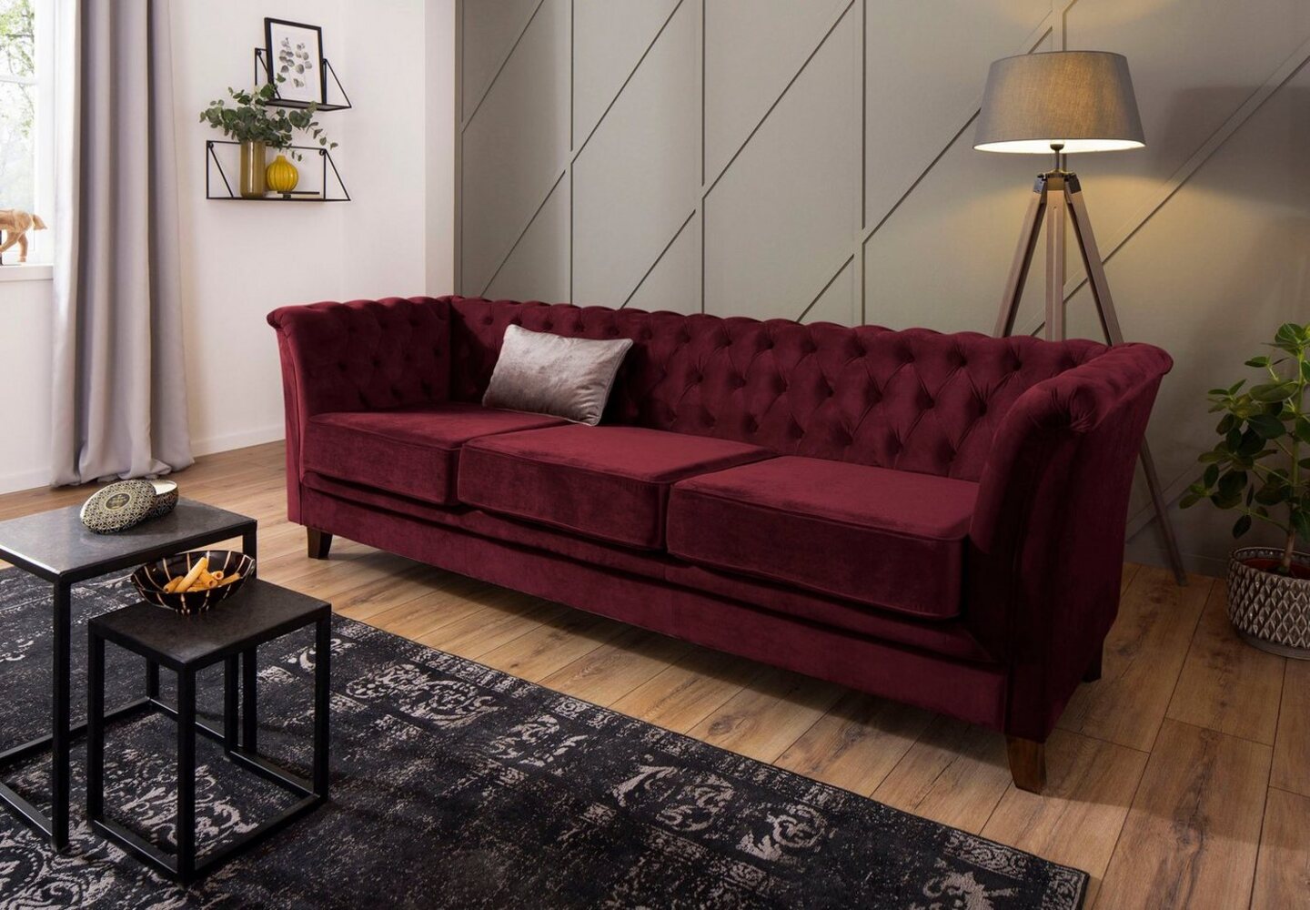 Home affaire Chesterfield-Sofa Dover, aufwändige Knopfheftung in Chesterfield-Optik Bild 1