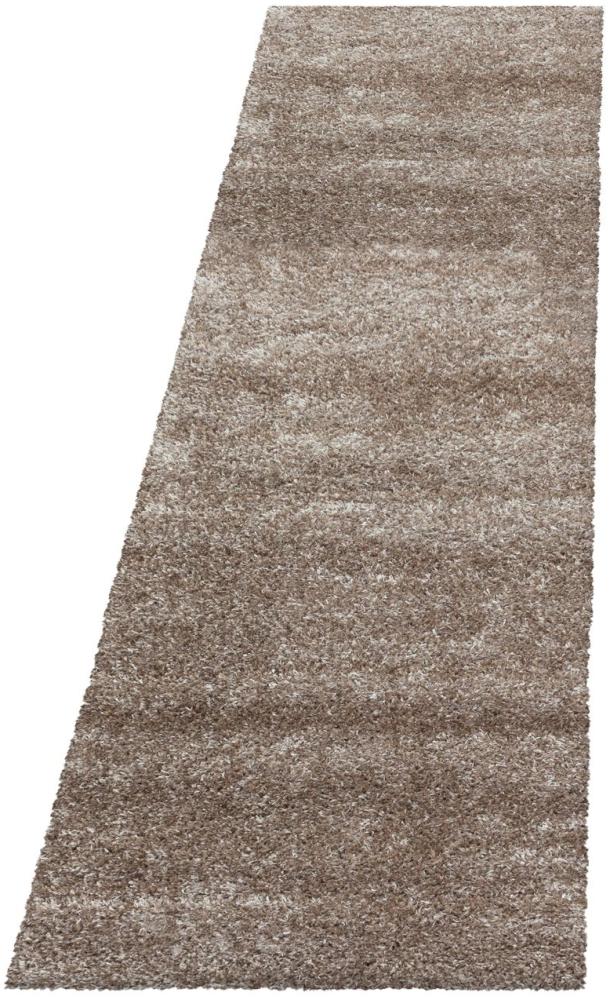 Hochflor Teppich Baquoa Läufer - 60x110 cm - Taupe Bild 1