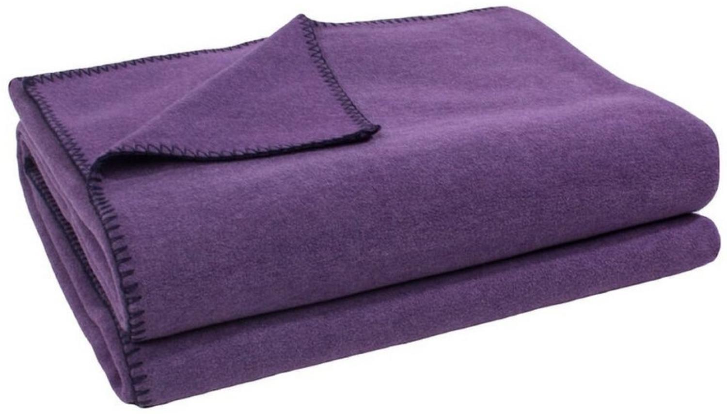 Zoeppritz Soft-Fleece Decke aubergine 490 160x200 cm 408400 Bild 1