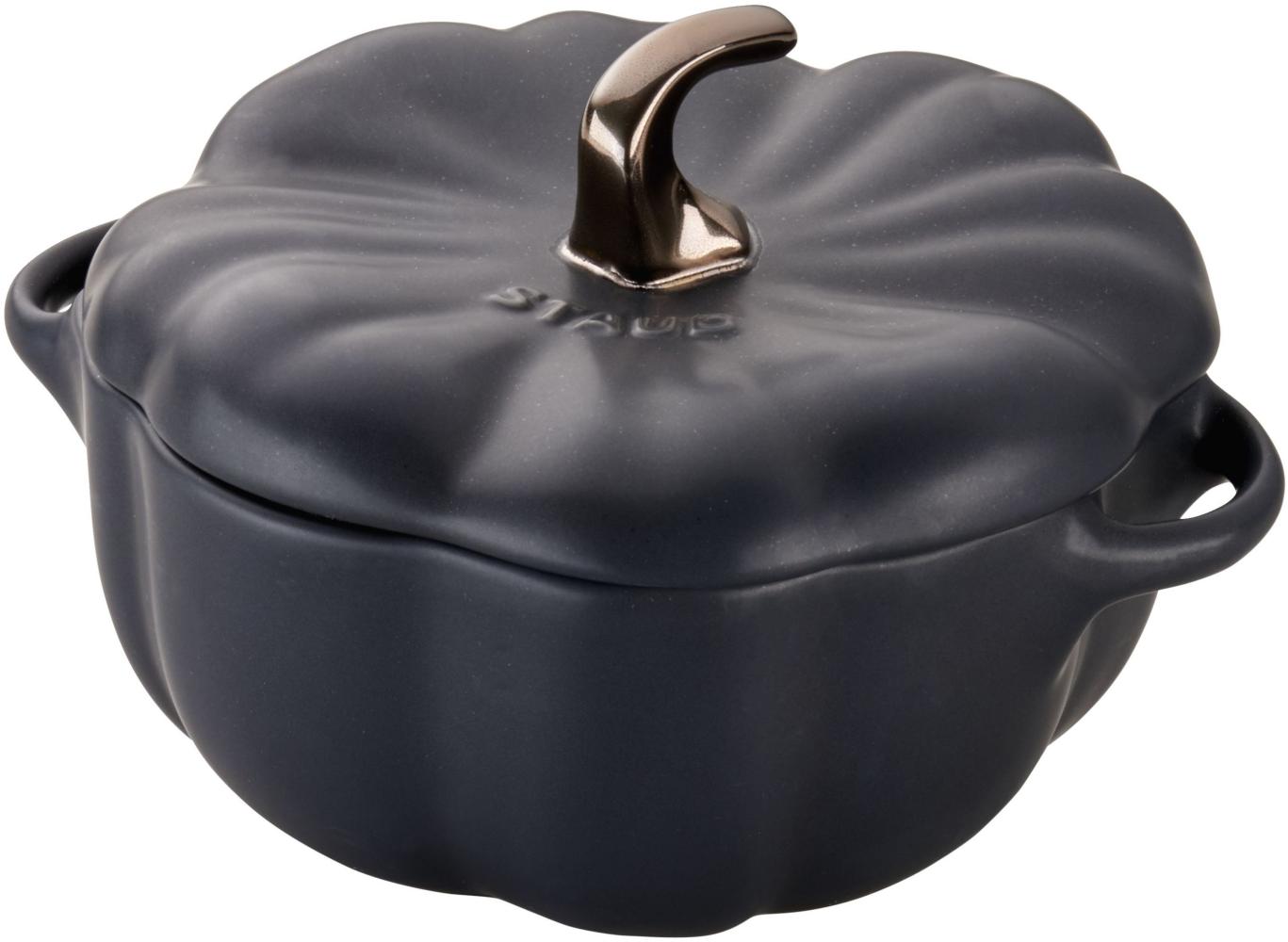 Staub Ceramique Cocotte 15 cm, Kürbis, Schwarz, Keramik Bild 1