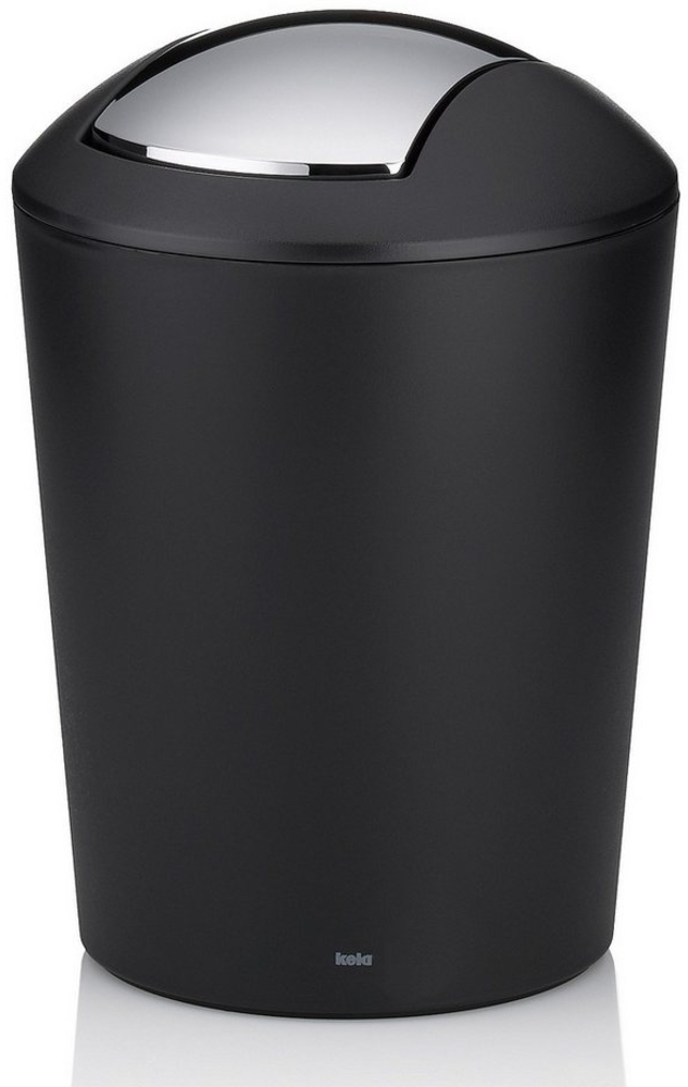 kela 'Marta' Kosmetikeimer, Deckel abnehmbar, Kunststoff, 5 Liter, Schwarz Bild 1