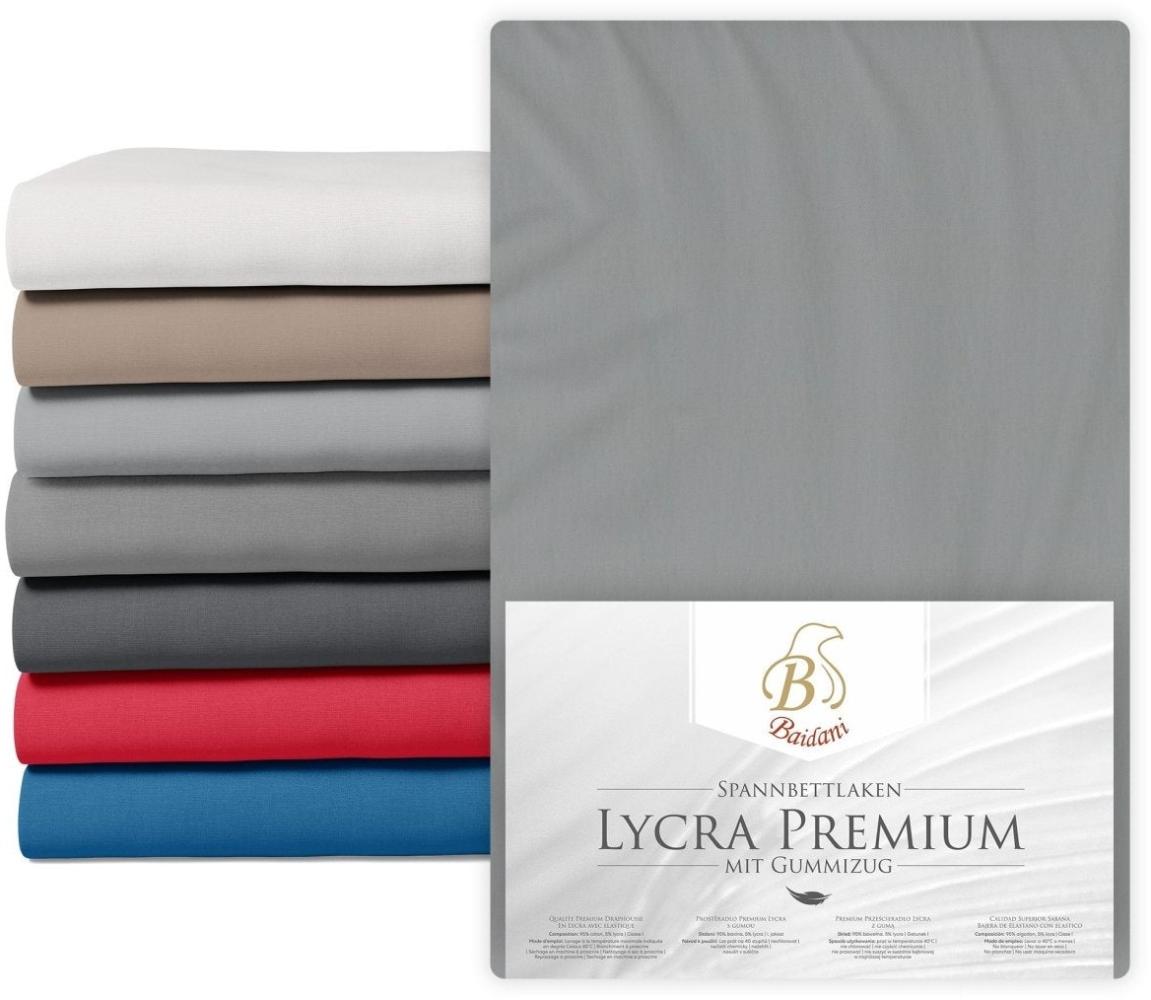 Premium Boxspring Bettlaken Lycra 120x200 Hellgrau Bild 1