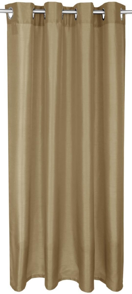 Gardine Blickdicht Taupe 140x245cm Ösen - Taupe dunkel Bild 1