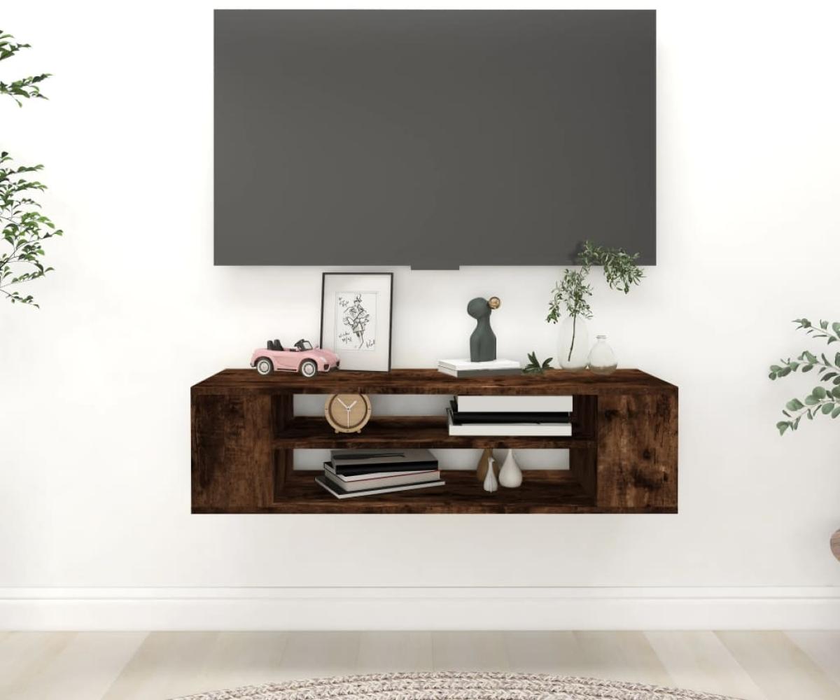 vidaXL TV-Wandschrank Räuchereiche 100x30x26,5 cm Holzwerkstoff 826360 Bild 1