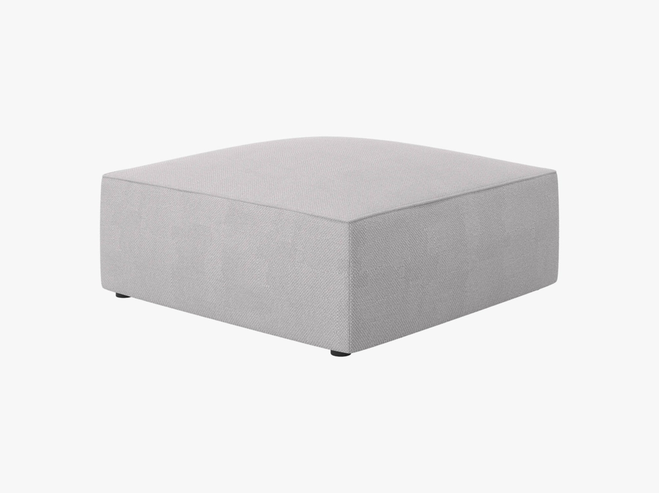 Micadoni Hocker Ruby 1-Sitzer Strukturierter Stoff Ottawa Hellgrau Bild 1