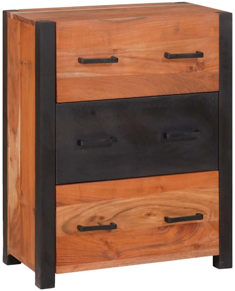 vidaXL Sideboard 3 pcs Braun 110 x 30 x 75 cm Massivholz Akazie 3321524 Bild 1