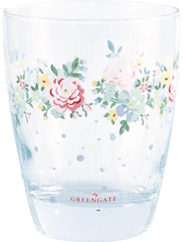 Greengate Wasserglas Laura White GLAWATLRA0112 Bild 1