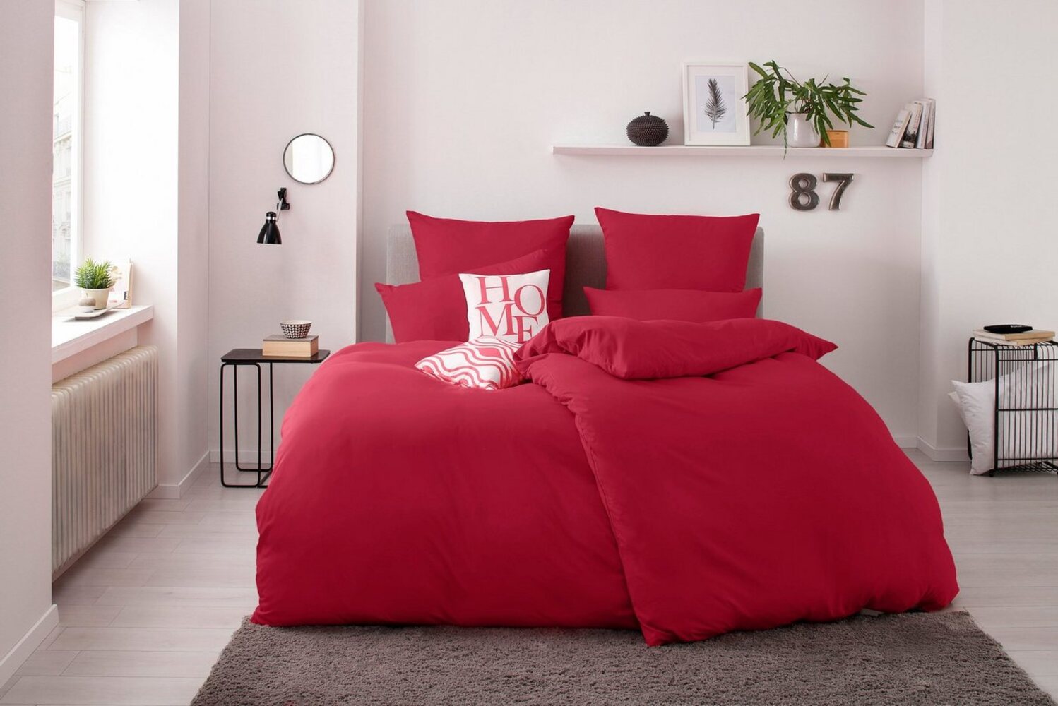 my home Bettwäsche Desner, Microfaser, 3 teilig, Premium Qualität, 100 % Polyester, sehr weich, uni, ab 135x200 cm Bild 1