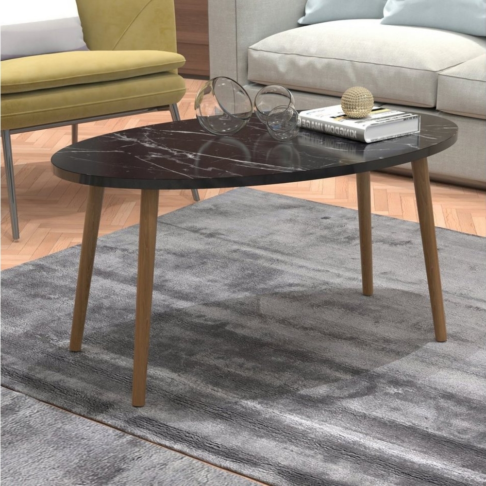 Couchtisch Sindal 41 x 90 x 50 cm Marmor, schwarz [en. casa] Bild 1