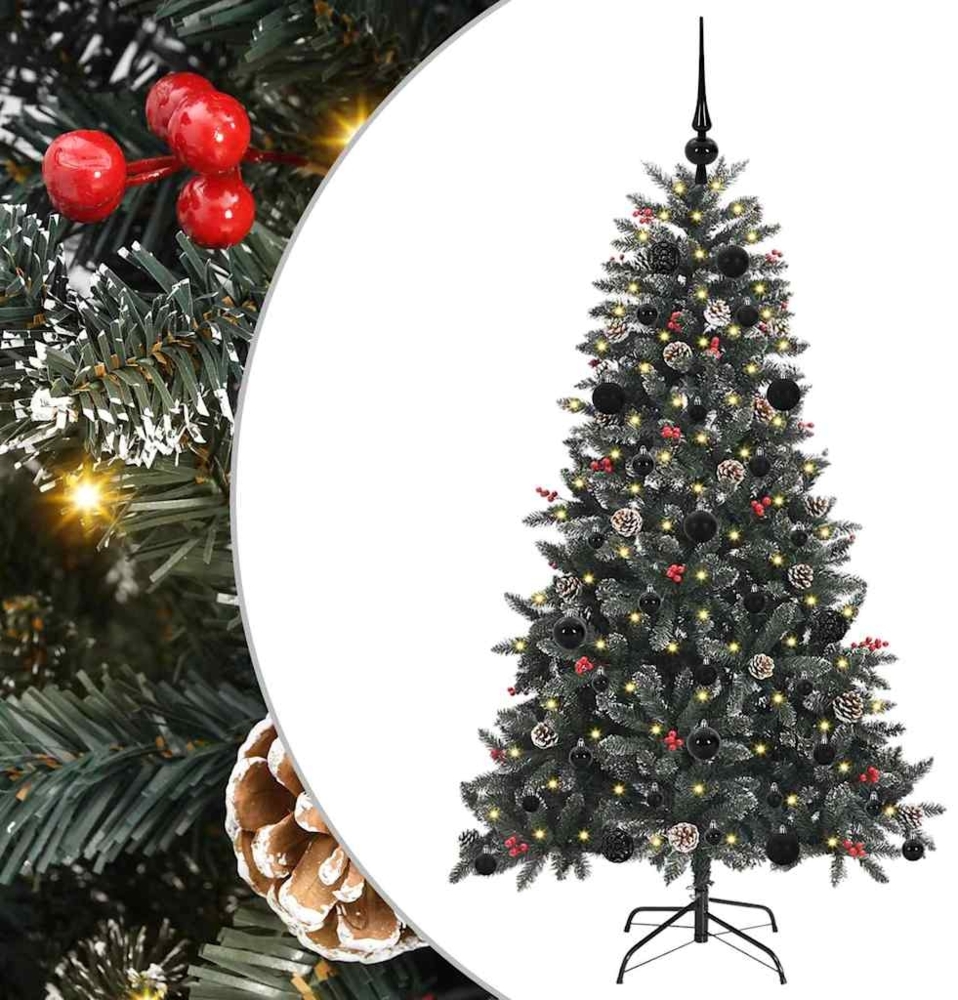 vidaXL Künstlicher Weihnachtsbaum Grün 150 cm PVC, Plastik und Stahl 3395869 Bild 1