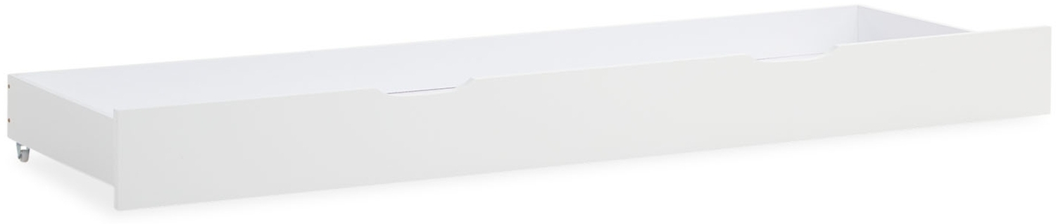 Schublade Bett Bettkasten Auszug Aufbewahrung mit Rollen Holz Weiß Schubkasten Bild 1