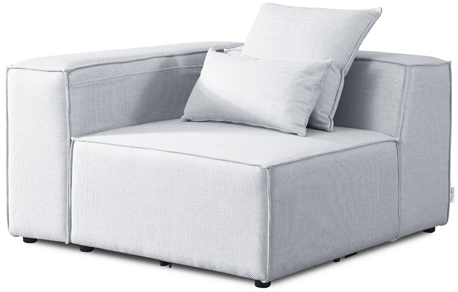 HOME DELUXE Modulares Sofa Linkes Ecksofa VERONA - 120 x 70 cm Hellgrau Bild 1