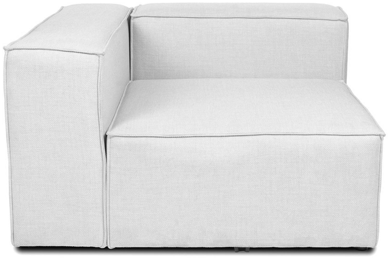 HOME DELUXE Modulares Sofa Linkes Ecksofa VERONA - 120 x 70 cm Hellgrau Bild 1