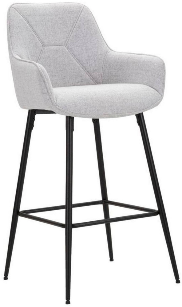 Dmora Set mit 2 Moore Hocker, Verstellbarer Sitz, Barhocker, Hochstuhl, 55x55 h109 cm, Schwarz und Grau Bild 1