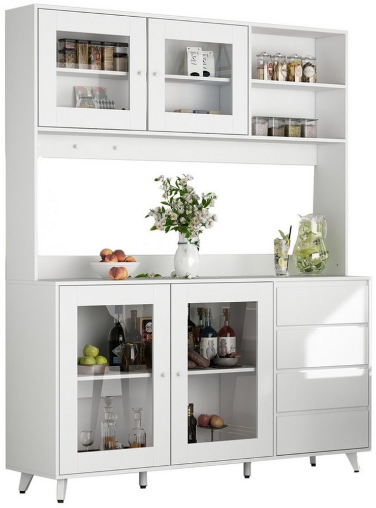 FUFU&GAGA Buffet Küchenschrank mit 4 Türen und 4 Schubladen B 160cm,H 190 cm Bild 1