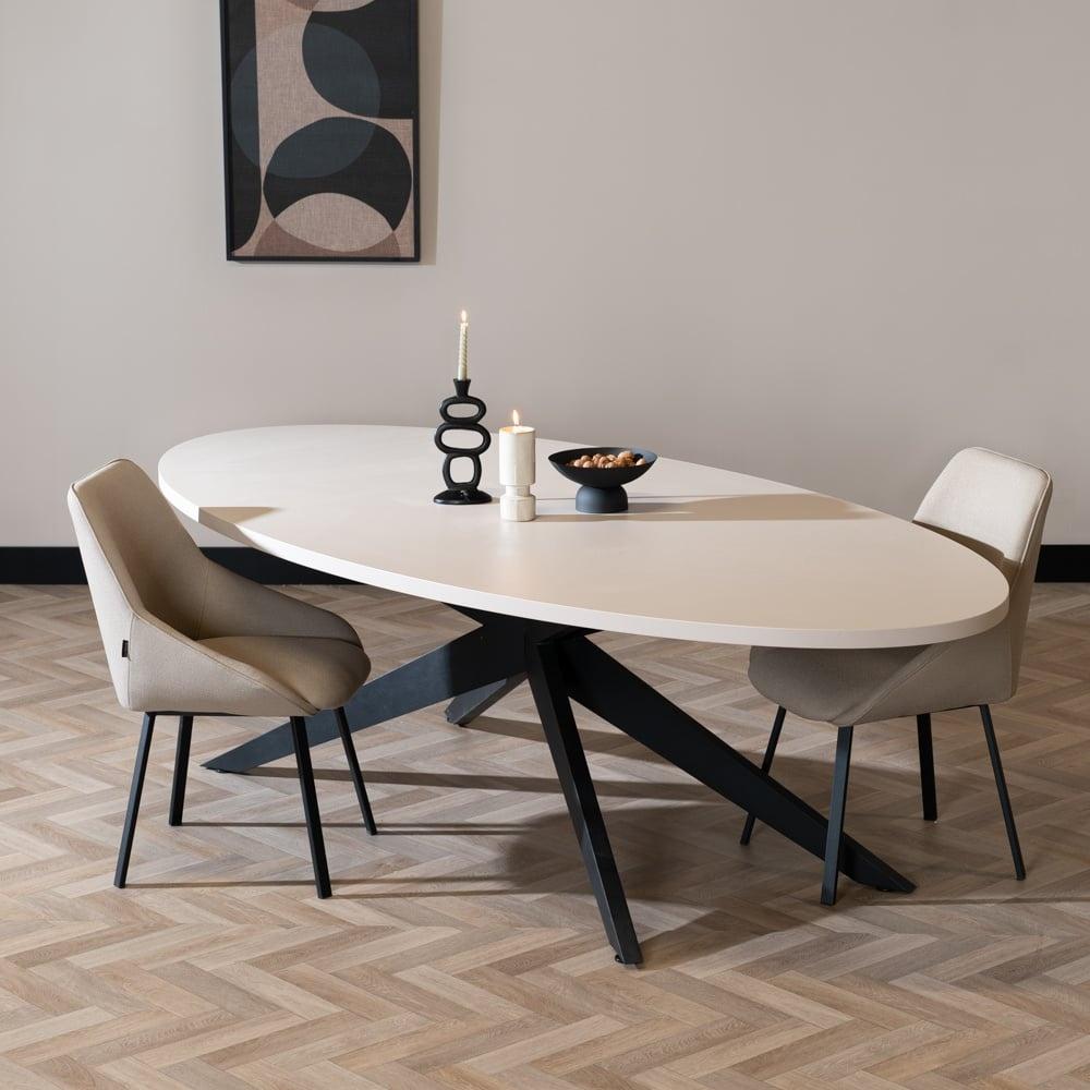 Bronx71 Esstisch Dio dänisch oval beige Melamin 270 x 130 cm Bild 1