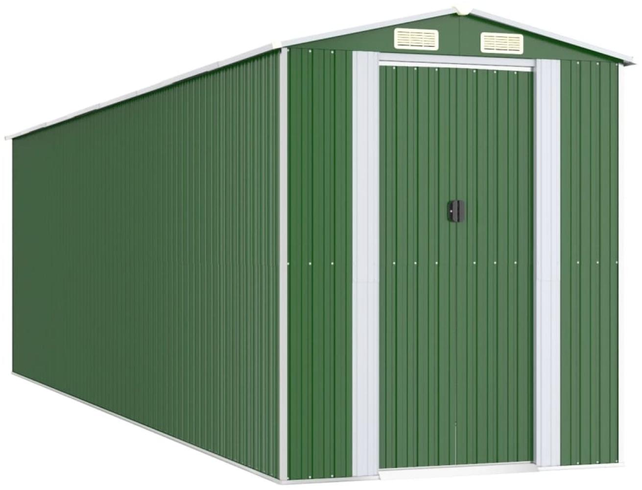 vidaXL Geräteschuppen Grün 192x689x223 cm Verzinkter Stahl 3147433 Bild 1