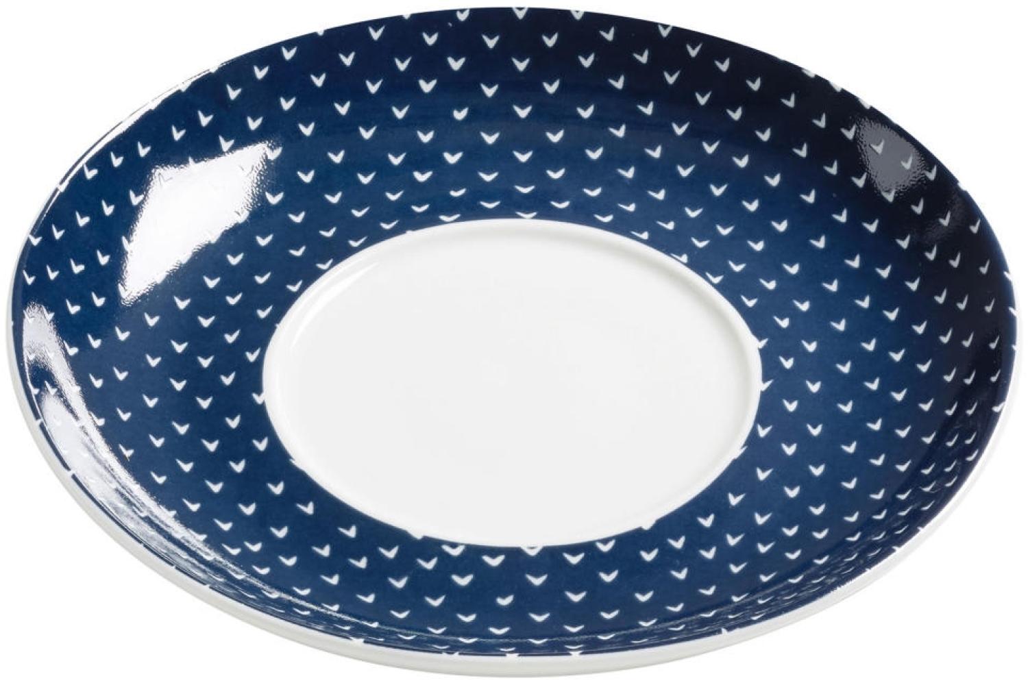 Maxwell & Williams Indigo Arrow Untertasse zu Tasse und Becher, Unterteller, Untere, Pfeilmuster, Porzellan, Weiß, P49445 Bild 1