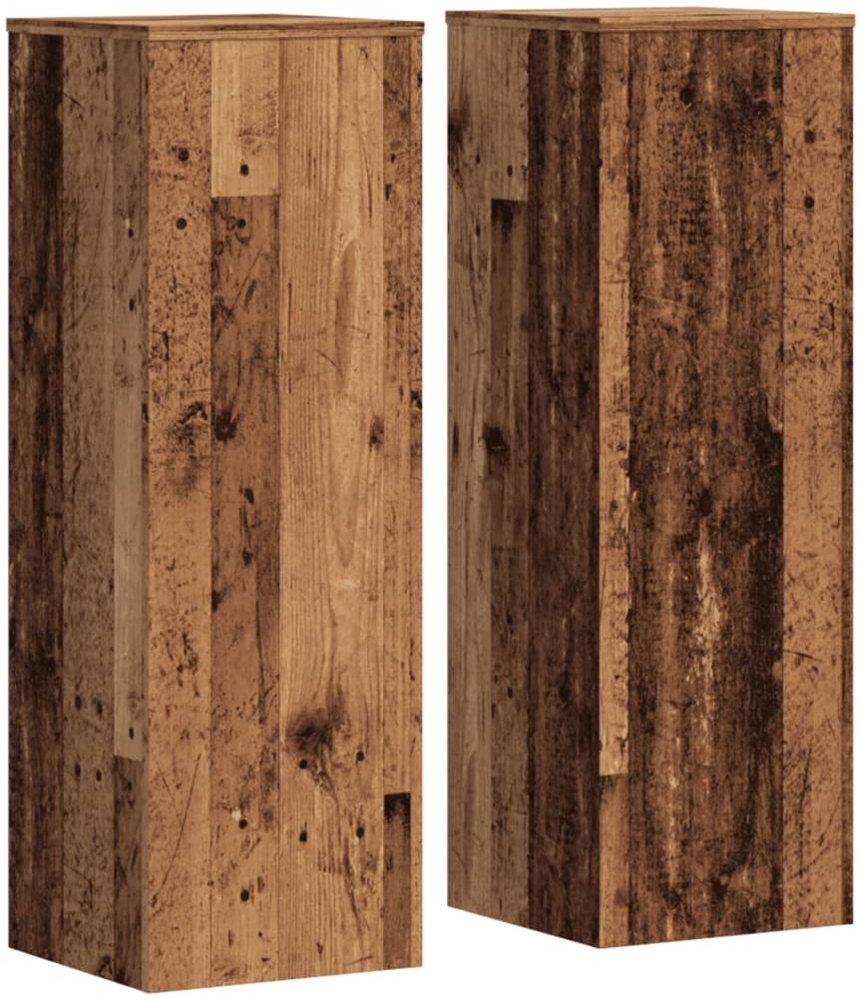 vidaXL Pflanzenständer 2 Stk. Altholz-Optik 33x33x100 cm Holzwerkstoff 3307889 Bild 1