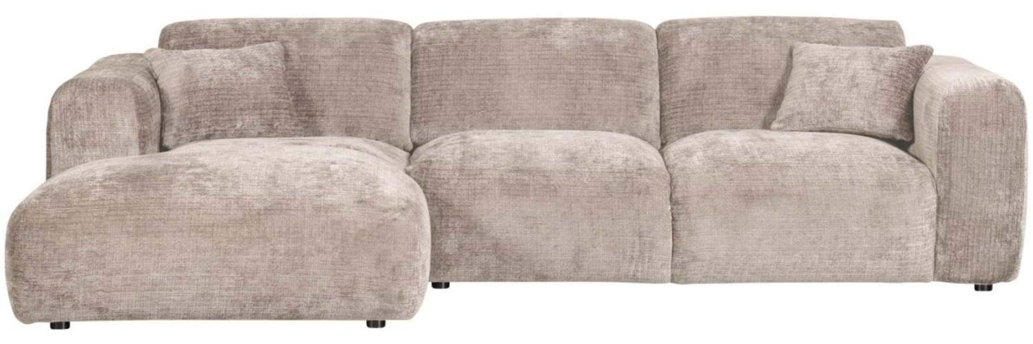 Chaiselongue Cloud aus Chenille-Stoff Links, Natur Bild 1