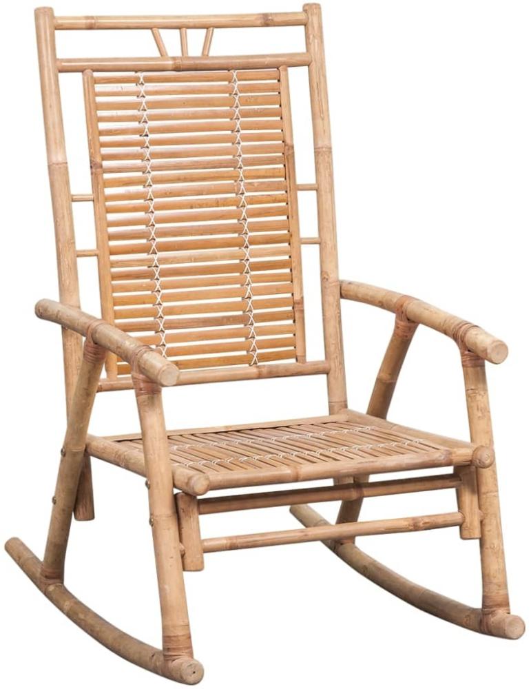 vidaXL Schaukelstuhl mit Kissen Bambus 3063907 Bild 1