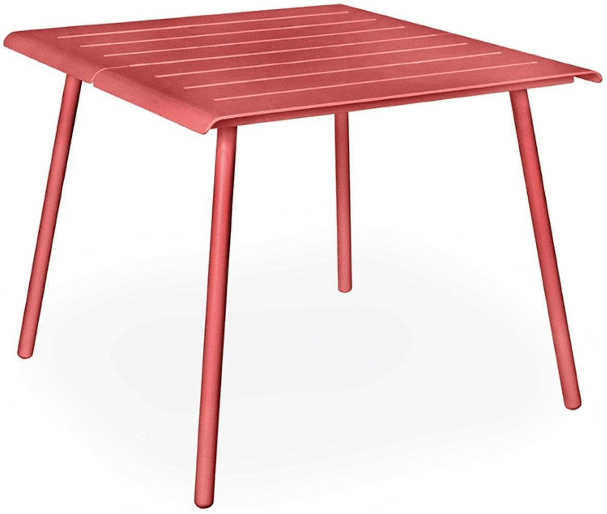 Vapio Outdoortisch Aluminium 90x90x74 cm Koralle Bild 1