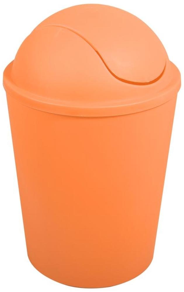 MSV Kosmetikeimer Abfalleimer Schwingdeckeleimer 5,5 Liter Kunststoff Orange Bild 1